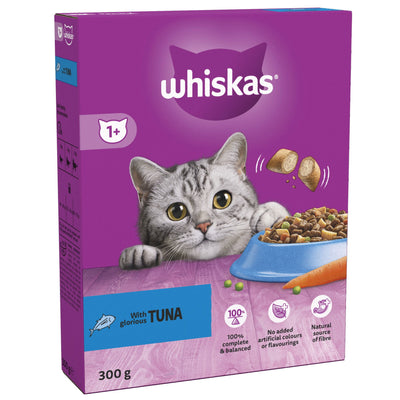 WHISKAS 1+ Tuna Adult Dry Cat Food 300g